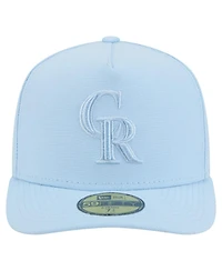 New Era Men's Light Blue Colorado Rockies Color Pack A-Frame 59FIFTY Fitted Hat