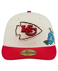 New Era Men's Cream/Red Kansas City Chiefs Tonal Floral 59FIFTY Fitted Hat