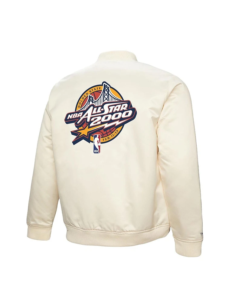 Mitchell & Ness Men's Cream 2000 Nba All-Star Game Full-Zip Satin Jacket
