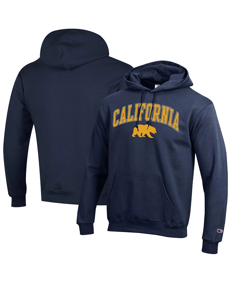 Champion Men's Navy Cal Bears Arched Logo Fleece Pullover Hoodie