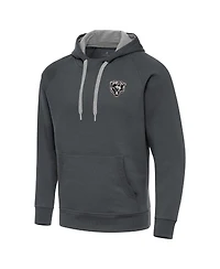 Antigua Men's Charcoal Chicago Bears Brushed Carbon Victory Pullover Hoodie