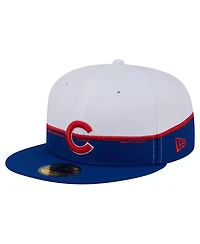 New Era Men's Royal/White Chicago Cubs Paint Stroke 59FIFTY Fitted Hat