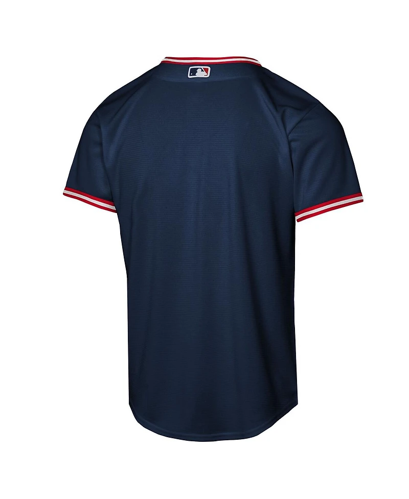 Nike Big Boys and Girls Navy Cleveland Guardians Alternate Replica 2.0 Jersey