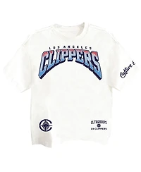 Two Hype Men's White La Clippers Drip Dime Collection Premium T-Shirt