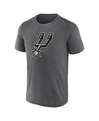 Fanatics Men's Heather Charcoal San Antonio Spurs Iconic Overtime T-Shirt