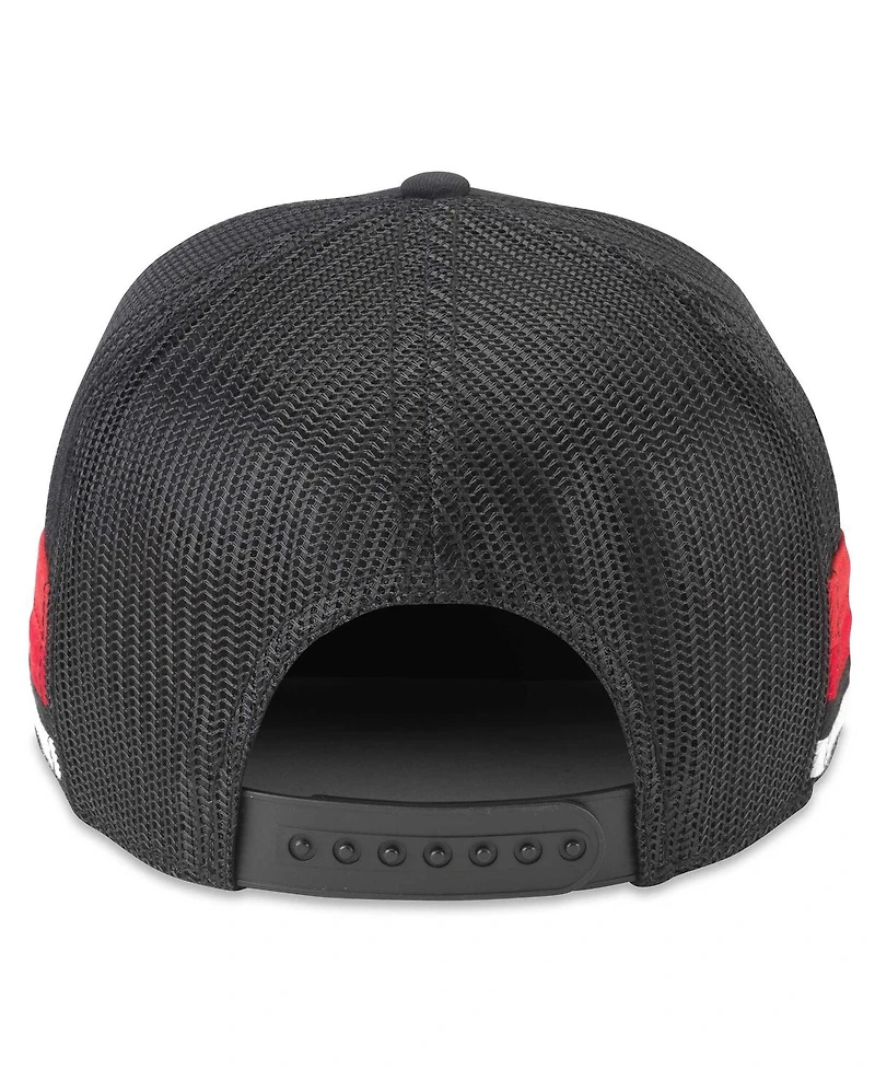 American Needle Men's Black Chicago Blackhawks Hotfoot Stripes Trucker Adjustable Hat