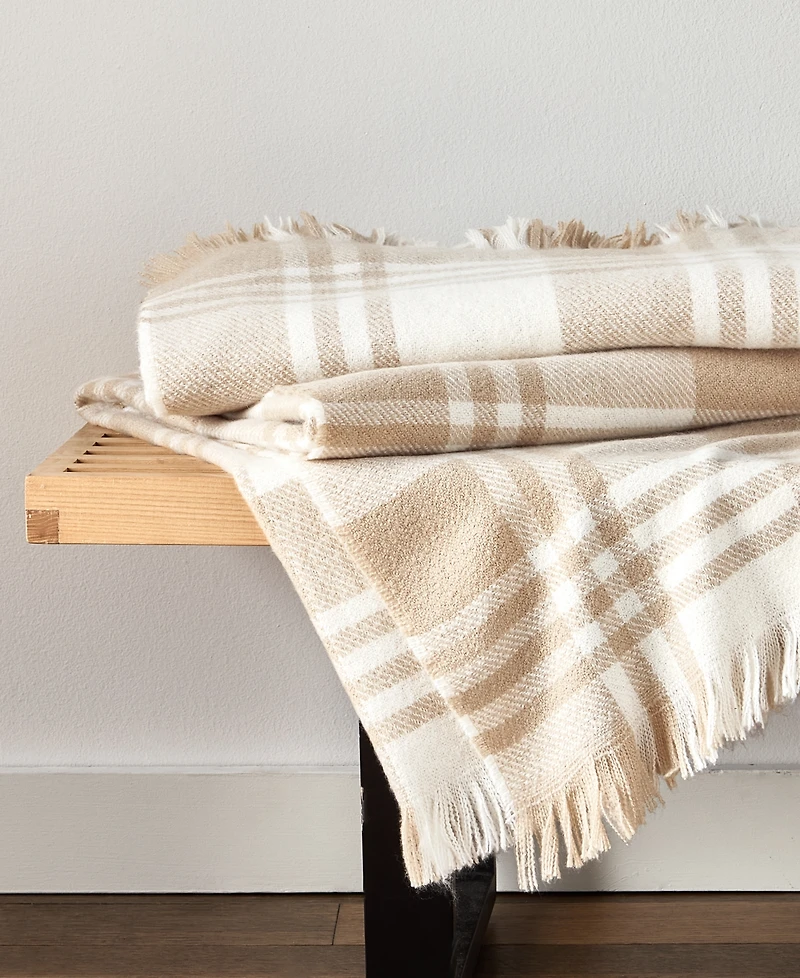 Arch Studio Cozy Plaid Throw, 50" x 60", Exclusively for Macy's