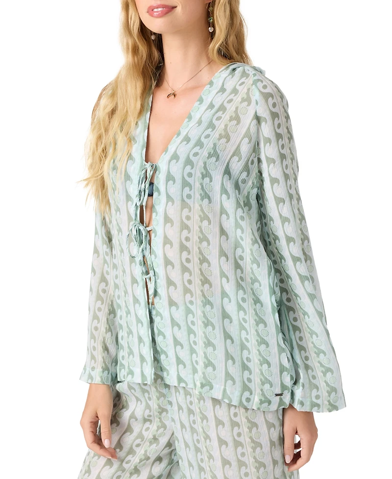 O'Neill Juniors' Regina Printed Hoodie Cover-Up