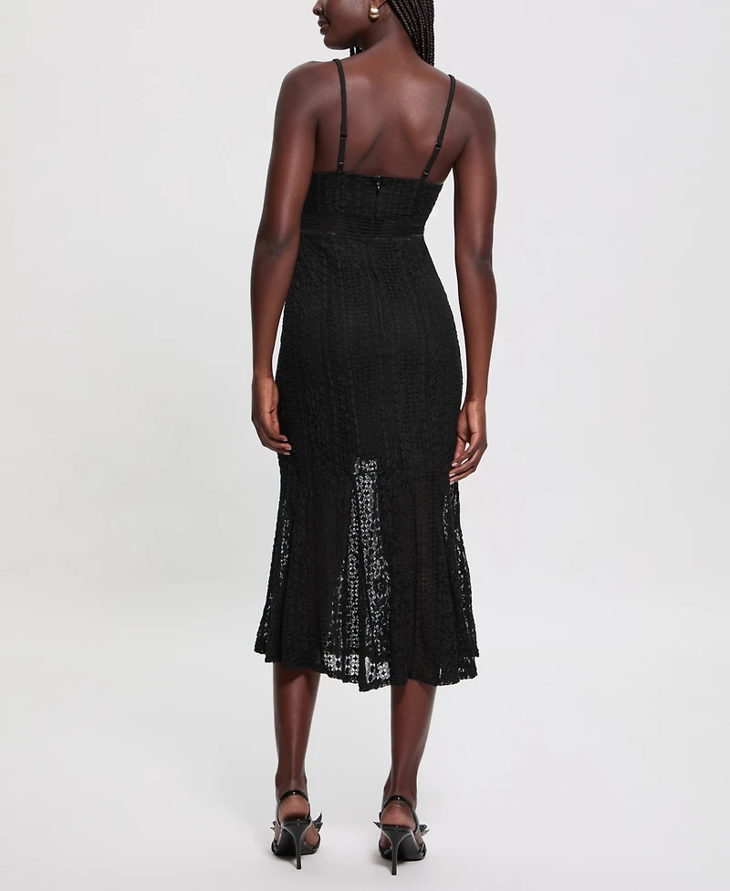 Guess Women's Sleeveless V-Neck Midi Dress