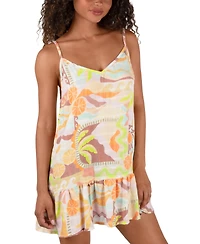 Hurley Juniors' Vacay Dreams V-Neck Mini Cover-Up Dress