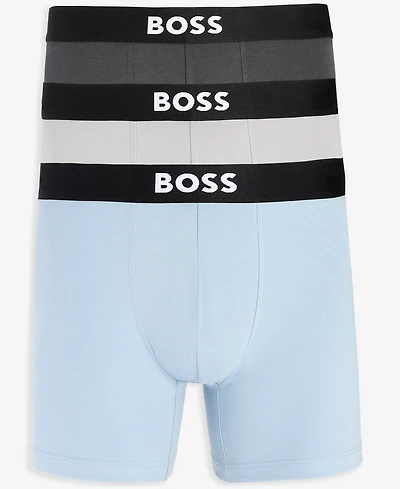 Boss by Hugo Men's 3-Pack Logo Boxer Briefs
