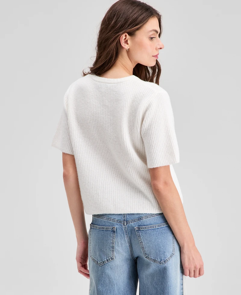 And Now This Women's Short-Sleeve Tie-Front Cardigan, Exclusively at Macy's
