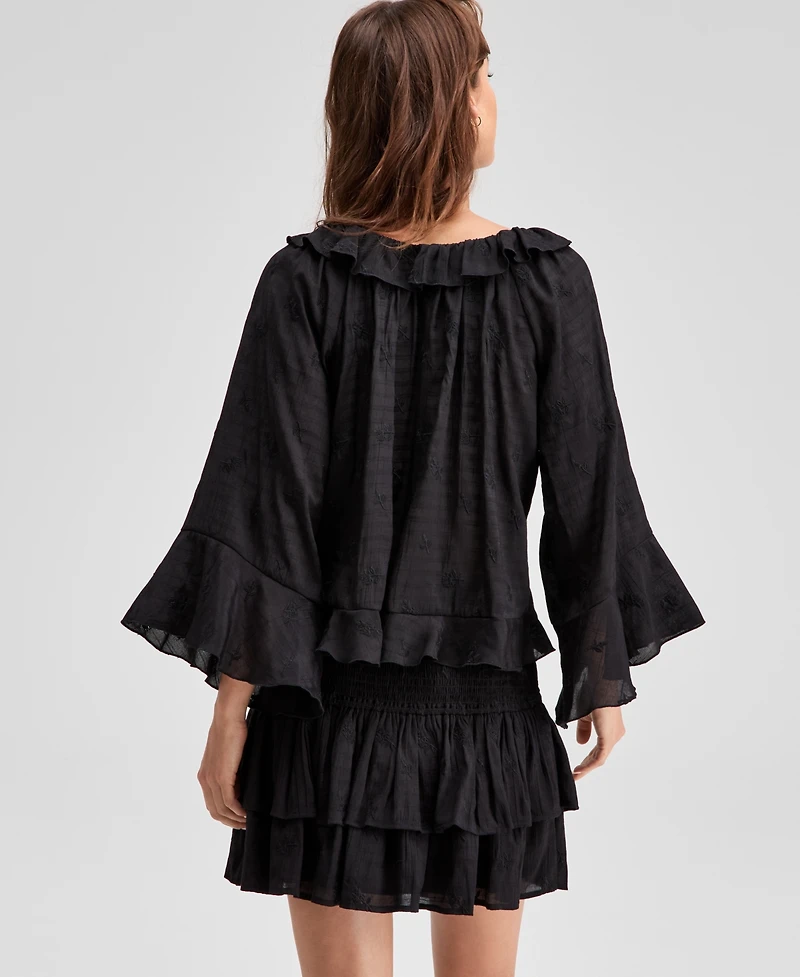 And Now This Women's Ruffle-Trim Cropped Blouse, Exclusively at Macy's