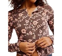 Free People Women's Printed Tilly Long Sleeve Shirt