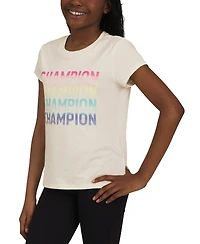 Champion Big Girls Short-Sleeve Logo Graphic T-Shirt