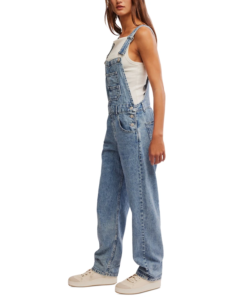 Free People Ziggy Cotton Denim Overalls