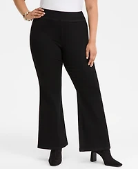 I.n.c. International Concepts Plus High-Rise Pull-On Flared Jeans, Macy's Exclusive