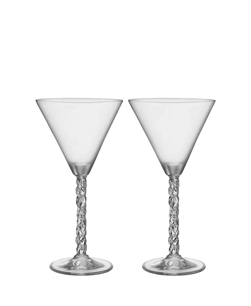 Orrefors Carat Crystal Martini Glasses, Set of 2