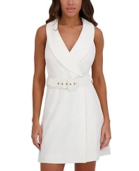 kensie Women's Bonded Lace Sleeveless A-Line Dress