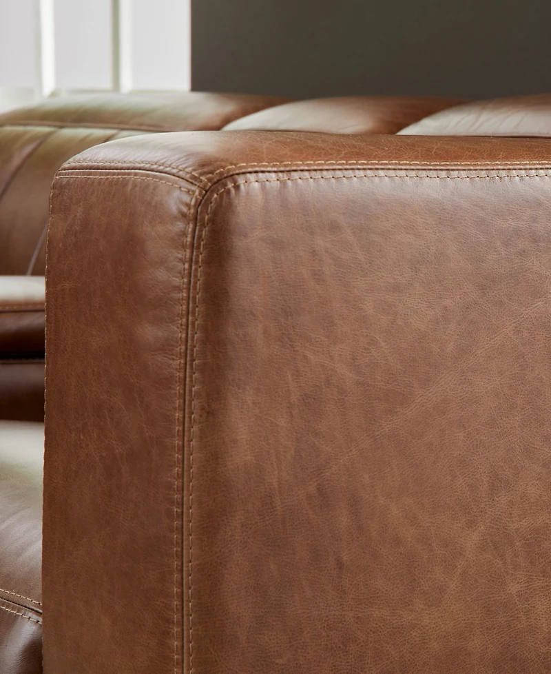 Flexsteel Austin 85" Chestnut Leather Power Reclining Sofa