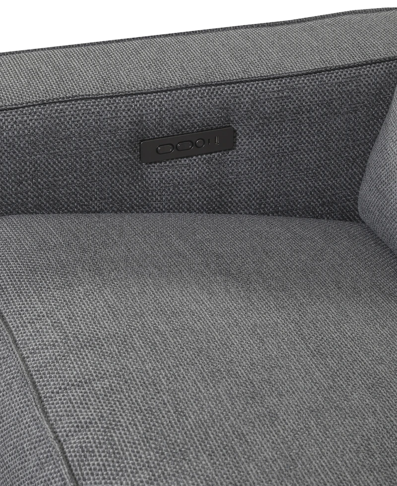 Miren -Pc. Fabric Sectional with Power Headrest Recliners Console