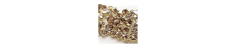 Sohi Women's Gold Stone Cluster Jewellery Set