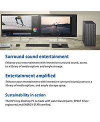 Hp Envy Premium Tower Desktop Intel Core i7 14700 8GB Ram Nvidia GeForce Rtx 3050 512GB Ssd Storage Windows 11 Home - Black