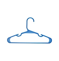 SereneLife 20 Pcs. Non-Slip Plastic Kids Hangers - Durable and Space-Saving Closet Organizers for Infants, Toddlers, and Kids' Clothing (Blue)