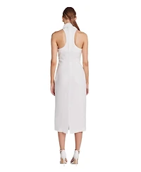 endless rose Women's Choker Tie Midi Dress
