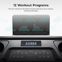 Sunny Health & Fitness Pace 500 Smart Wi-Fi Treadmill with 12-Level Auto Incline, Foldable Design