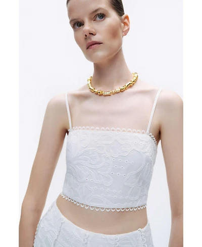 Nocturne Women's Embroidered Crop Top