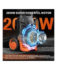 Sugift 4000 Psi 2.8 Gpm Cold Water Corded Pressure Washer with 4 Quick-Connect Nozzles