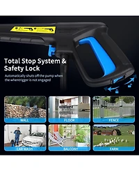 5000 Psi 2.8 Gpm Cold Water Smart Touch Electric Pressure Washer with Soap Bottle and 4 Quick-Connect Nozzles