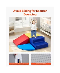 Slickblue Toddler 4 Piece Foam Climbing Blocks Set Preschoolers Indoor Play