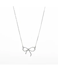 Sterling Silver 18k Gold Plated Colette Chic Ribbon Necklace