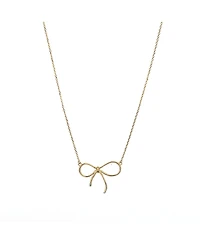 Sterling Silver 18k Gold Plated Colette Chic Ribbon Necklace
