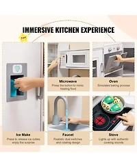 Slickblue Kids Kitchen Playset with 24 Piece Pretend Cooking Accessories for Imaginative Play