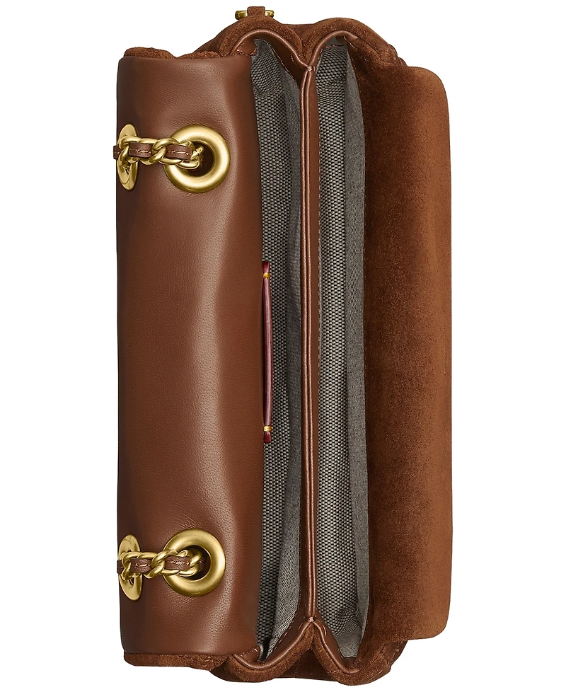 Coach Quilted Tabby Small Suede Shoulder Bag 20