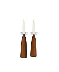 Nambe Unity Sabbath Candlesticks, Set of 2