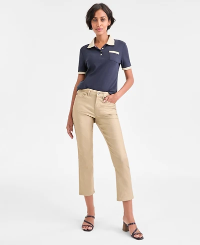 Tommy Hilfiger Women's Foiled Straight-Leg Jeans