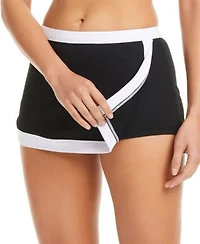 Bleu By Rod Beattie Womens Im With The Band Halter Bikini Top Skirted Boy Shorts