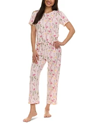 Flora by Nikrooz Women's 2-Pc. Jody Floral Pajamas Set