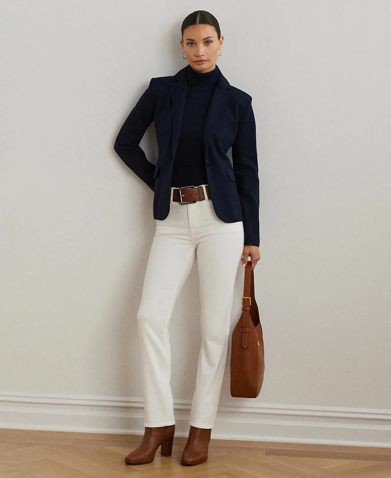 Lauren Ralph Women's Cotton-Blend Sweater Blazer