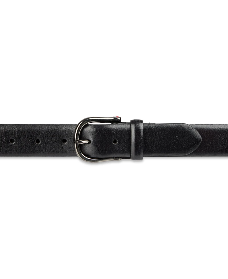 Tommy Hilfiger Men's Nautical Feather Edge Leather Belt