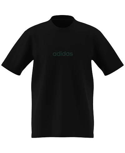 adidas Men's Essentials Regular-Fit Linear Logo Graphic T-Shirt
