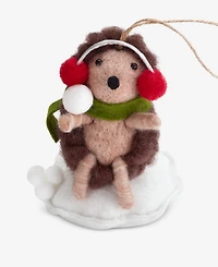 Holiday Lane Tiny Tidings Wool Hedgehog Ornament, Macy's Exclusive