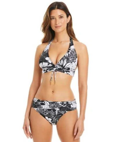 Bleu By Rod Beattie Womens Double Duty Halter Bra Bikini Top Sarong Hipster Bottoms