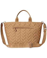 Lauren Ralph Lauren Quilted Extra Large Stevie Zip Tote Bag