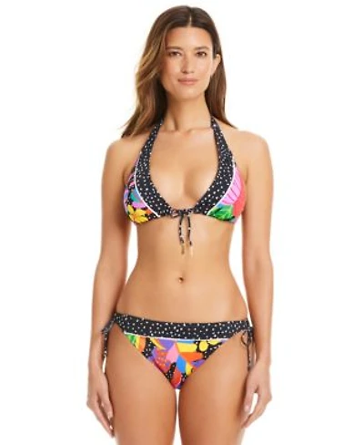 Bleu By Rod Beattie Womens Extra Bold Triangle Bikini Top Side Tie Hipster Bottoms