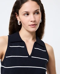 French Connection Women's Sloane Collared Sleeveless Top